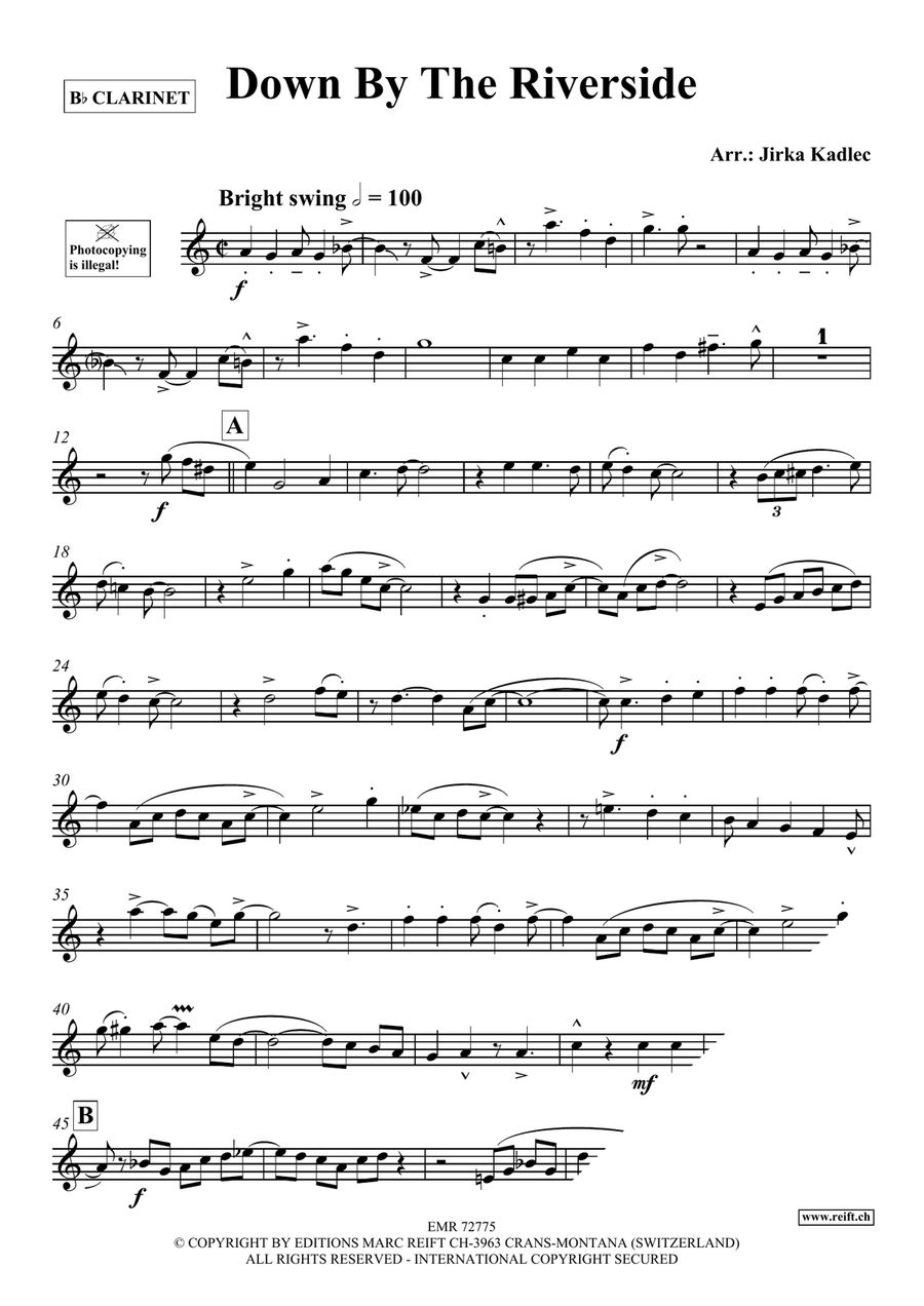 Down By The Riverside Down By The Riverside Clarinet Solo scores gallery preview page 3