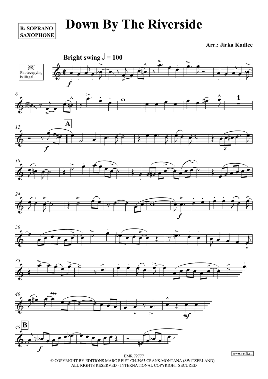 Down By The Riverside Down By The Riverside Soprano Saxophone scores gallery preview page 3