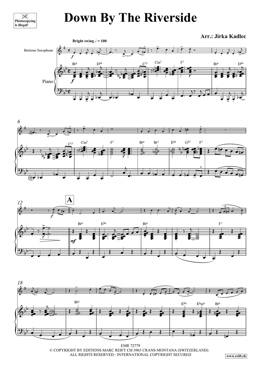 Down By The Riverside Down By The Riverside Baritone Saxophone scores gallery preview page 4