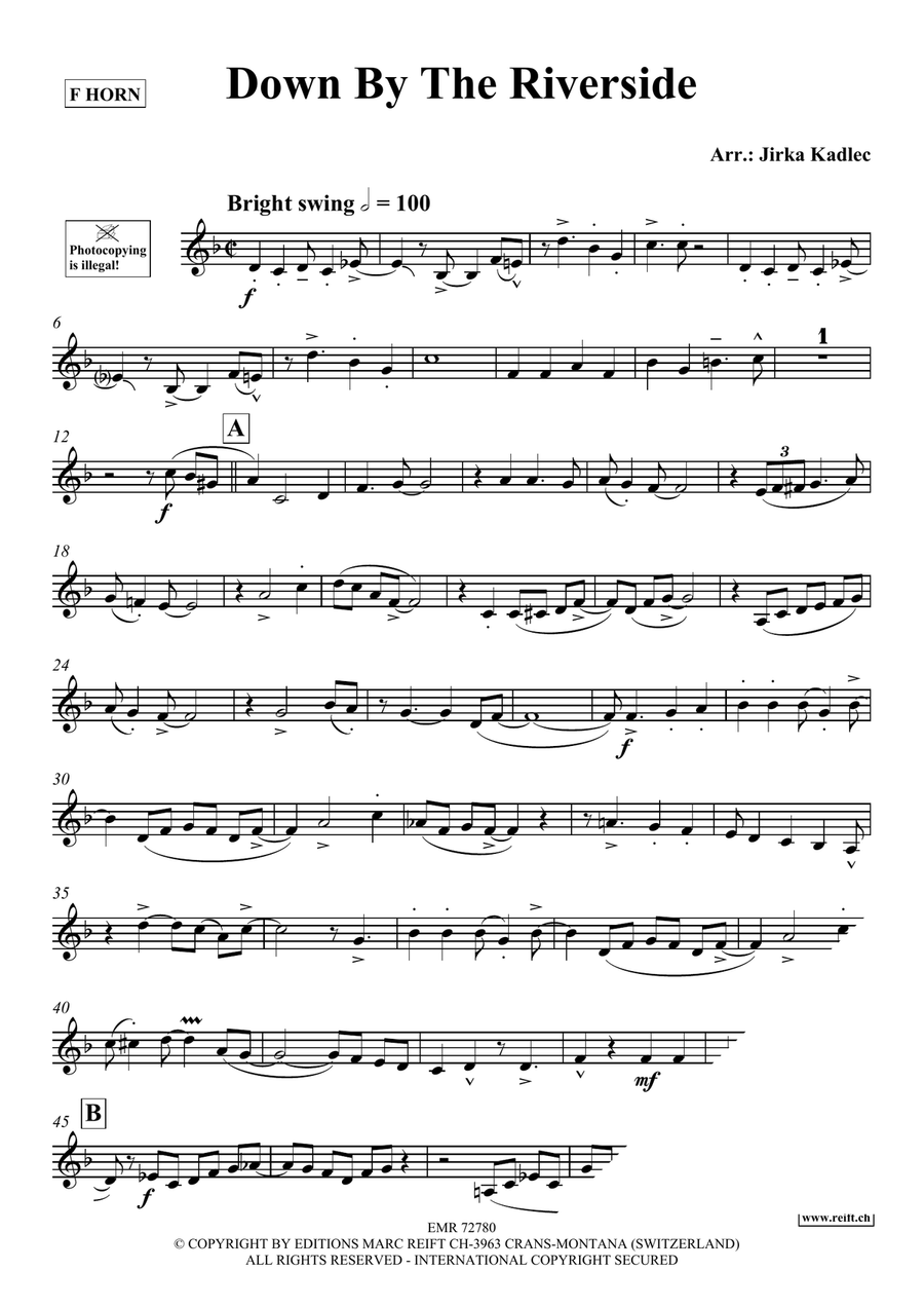 Down By The Riverside Down By The Riverside Horn scores gallery preview page 3