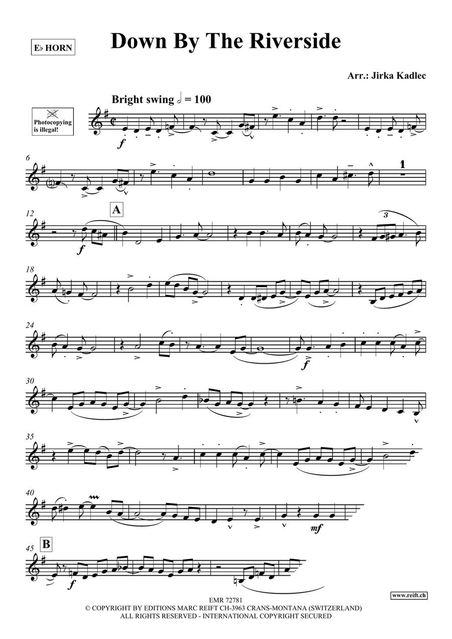 Down By The Riverside Down By The Riverside Horn scores gallery preview page 3