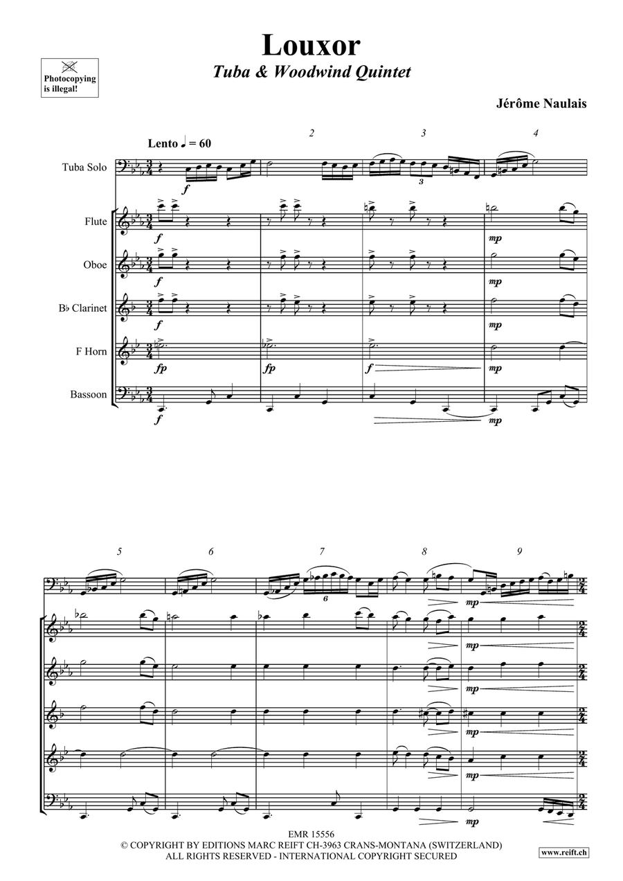 Louxor Louxor Woodwind Quintet scores gallery preview page 4