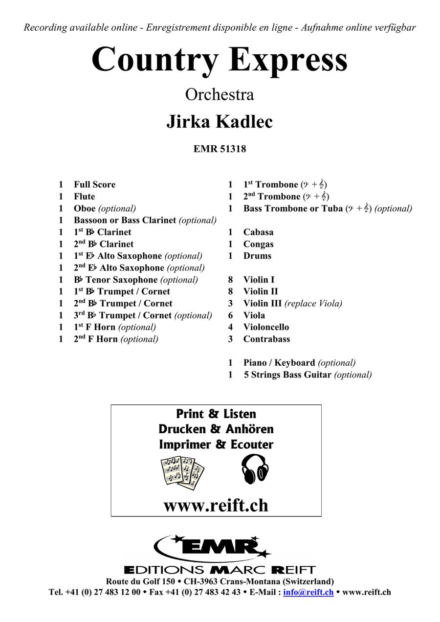 Country Express by Jirka Kadlec Orchestra - Sheet Music page 2