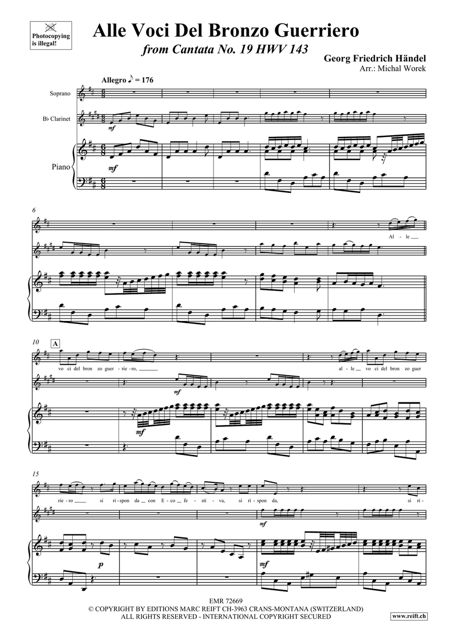 Alle Voci Del Bronzo Guerriero Clarinet scores gallery preview page 3