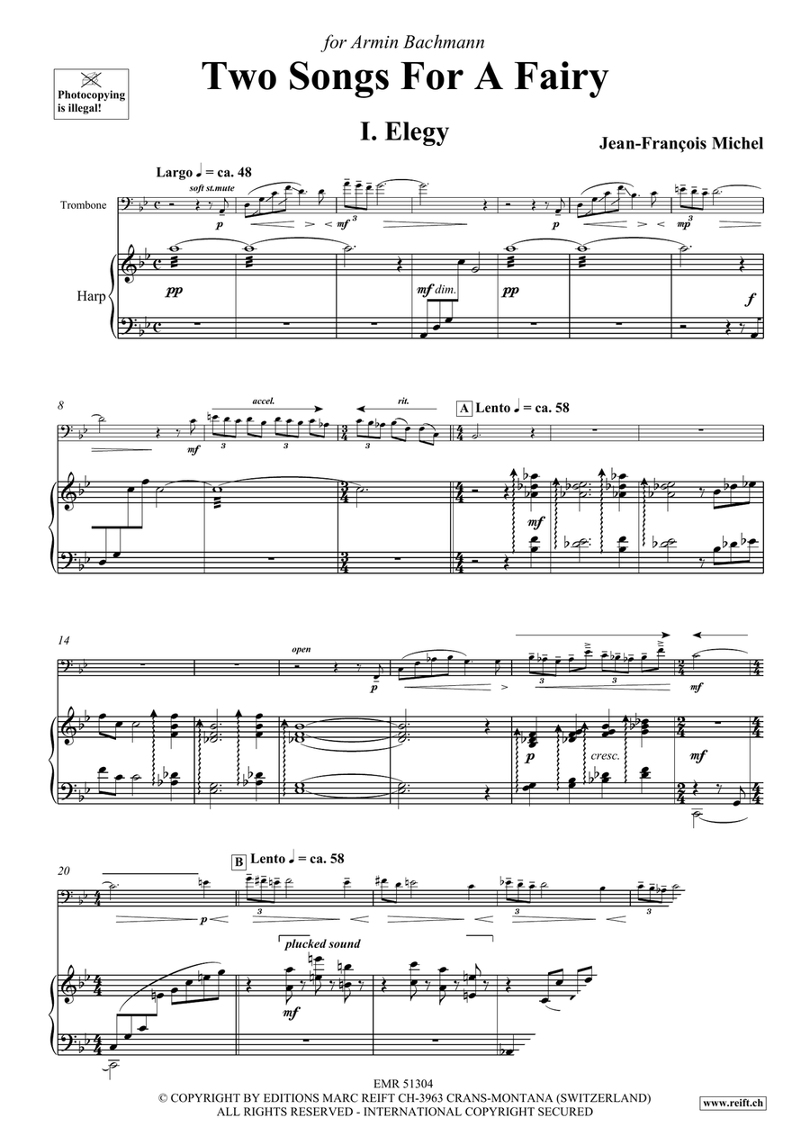 Two Songs For A Fairy Two Songs For A Fairy Trombone scores gallery preview page 5