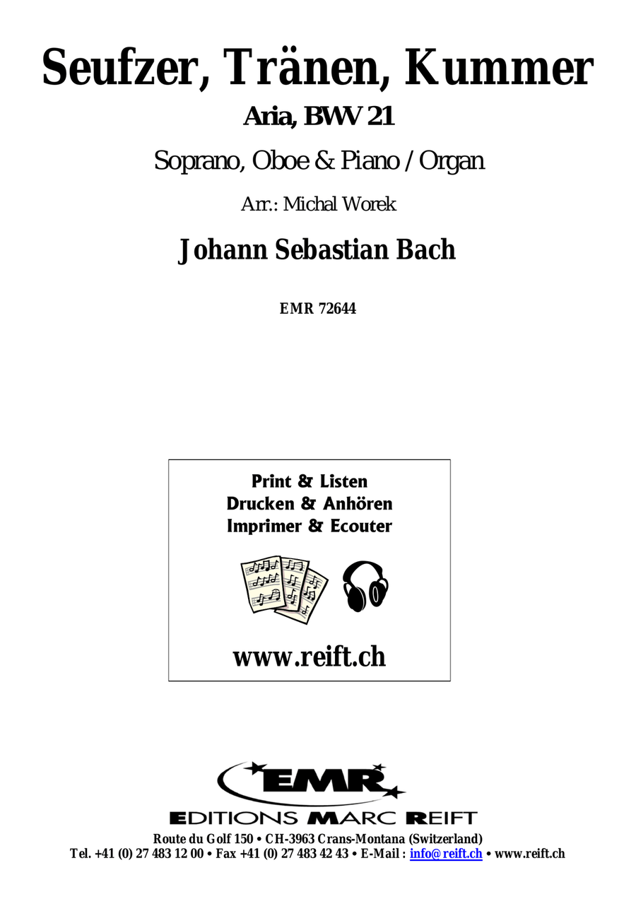 Seufzer, Tränen, Kummer Seufzer, Tränen, Kummer Organ scores gallery preview page 2