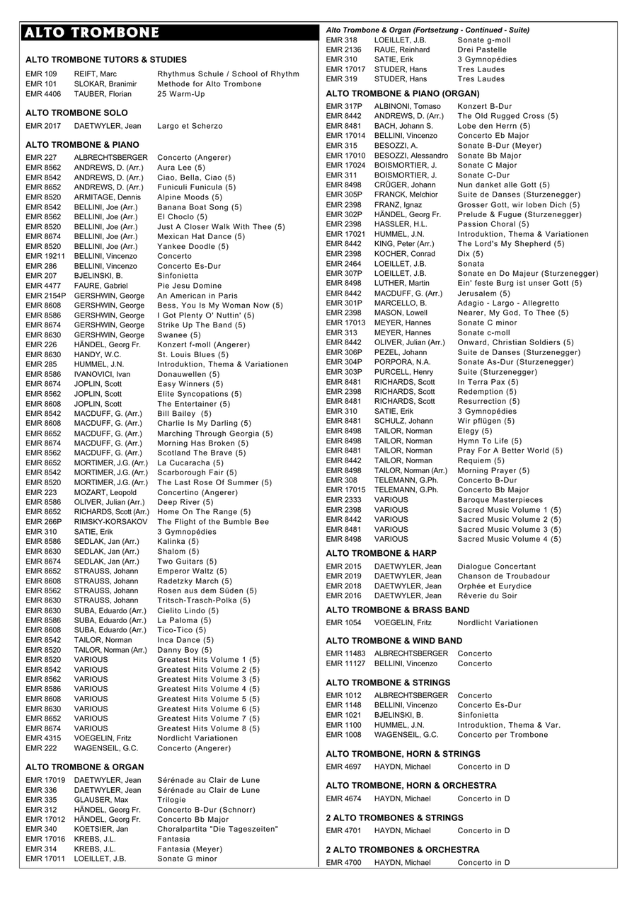Seufzer, Tränen, Kummer Seufzer, Tränen, Kummer Trombone scores gallery preview page 4
