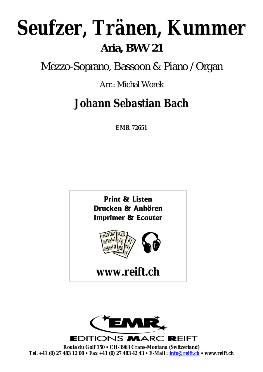 Seufzer, Tränen, Kummer Seufzer, Tränen, Kummer Bassoon Solo scores gallery preview page 2