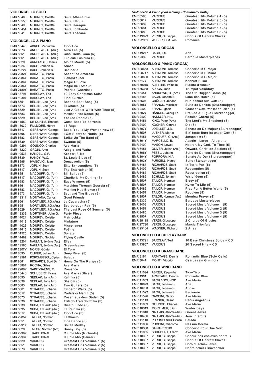 Seufzer, Tränen, Kummer Seufzer, Tränen, Kummer Cello scores gallery preview page 4