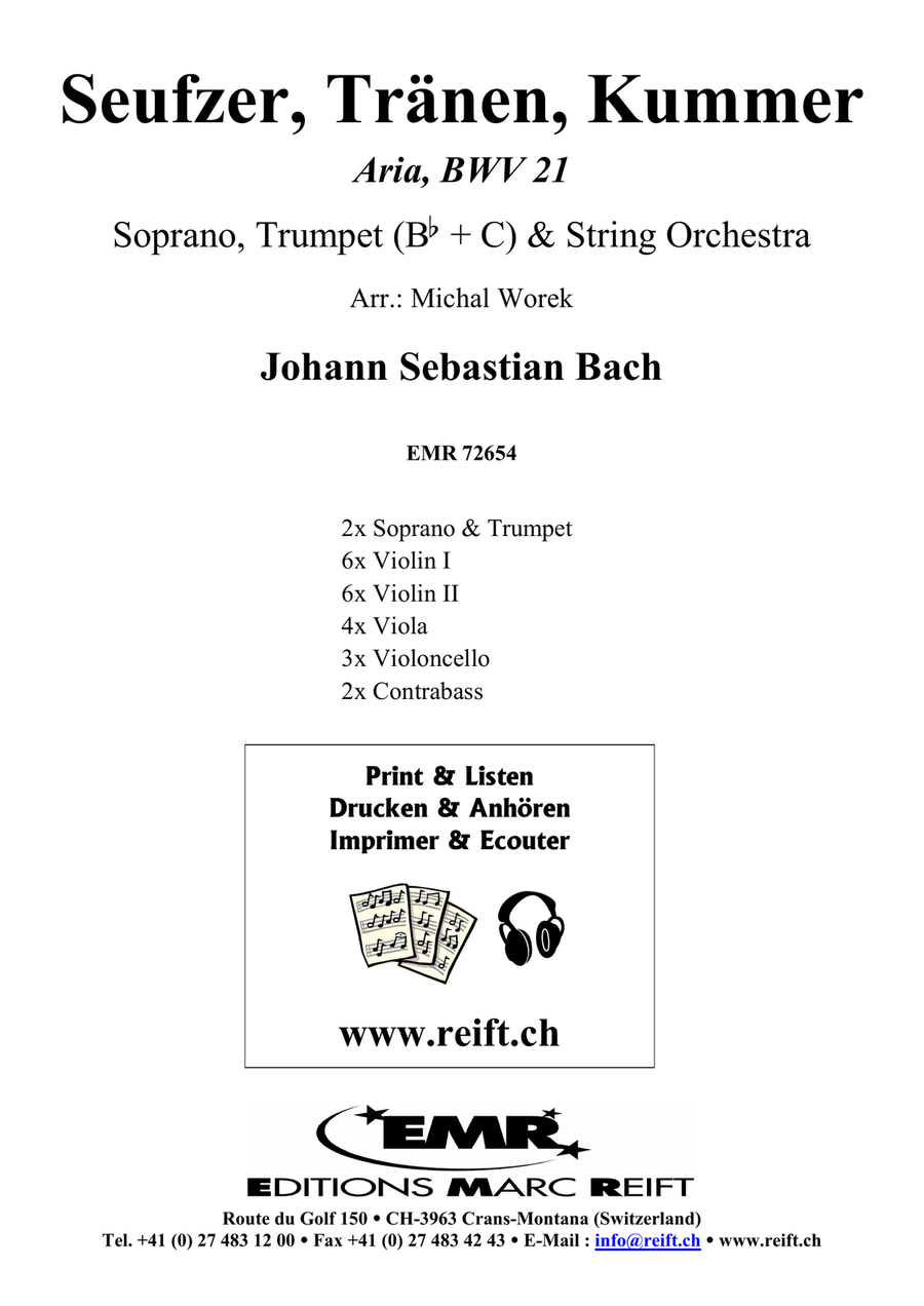 Seufzer, Tränen, Kummer Seufzer, Tränen, Kummer String Orchestra scores gallery preview page 2