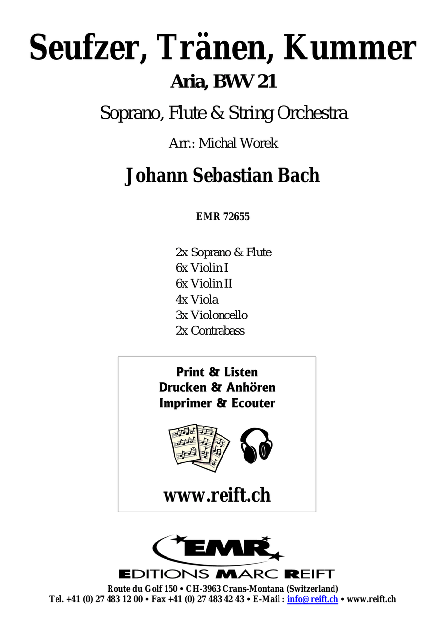 Seufzer, Tränen, Kummer Seufzer, Tränen, Kummer String Orchestra scores gallery preview page 2