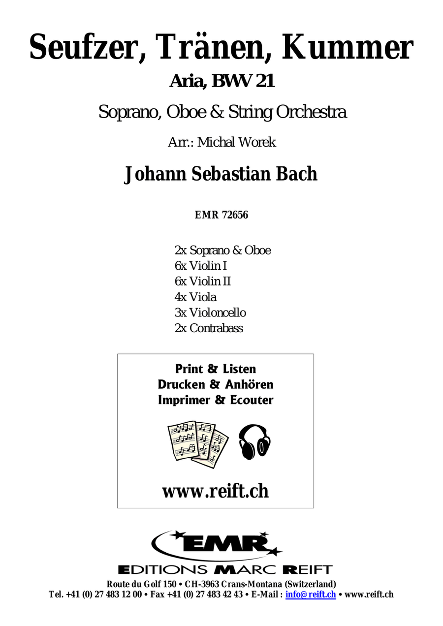 Seufzer, Tränen, Kummer Seufzer, Tränen, Kummer String Orchestra scores gallery preview page 2