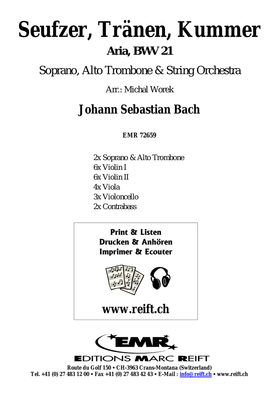 Seufzer, Tränen, Kummer Seufzer, Tränen, Kummer String Orchestra scores gallery preview page 2