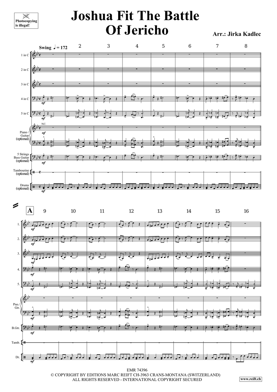Joshua Fit The Battle Of Jericho Score scores gallery preview page 3