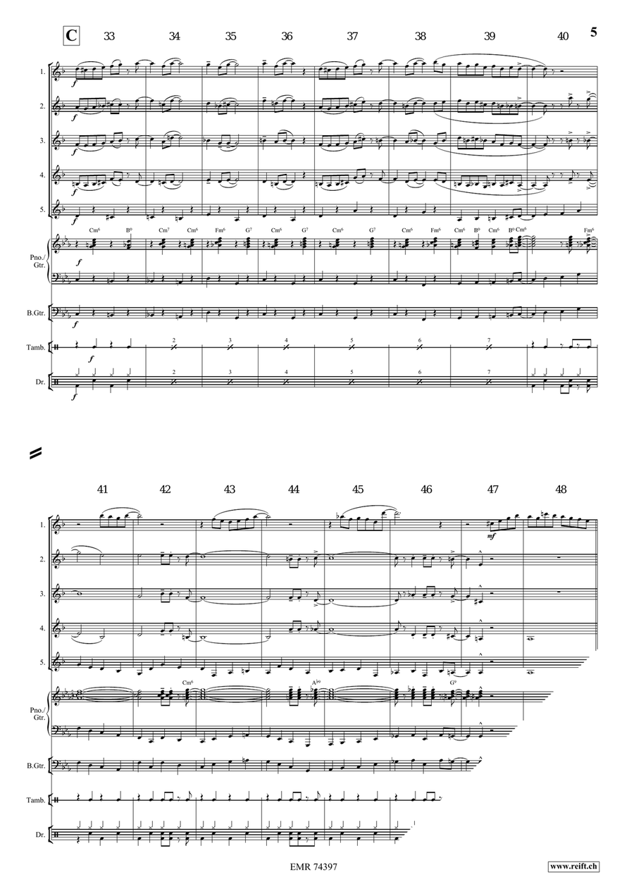 Joshua Fit The Battle Of Jericho Clarinet Quintet scores gallery preview page 5