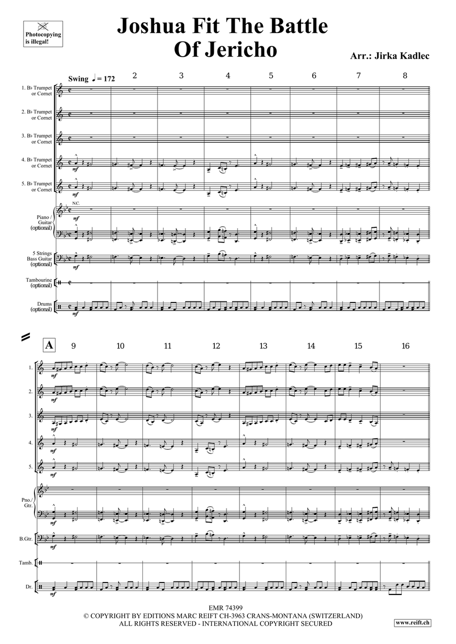 Joshua Fit The Battle Of Jericho Cornet scores gallery preview page 3