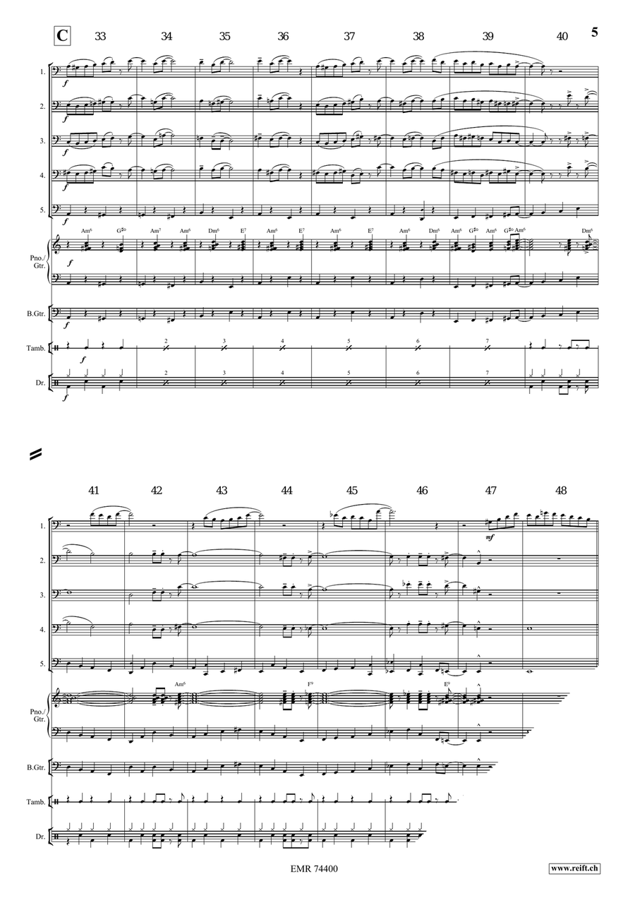 Joshua Fit The Battle Of Jericho Trombone scores gallery preview page 5