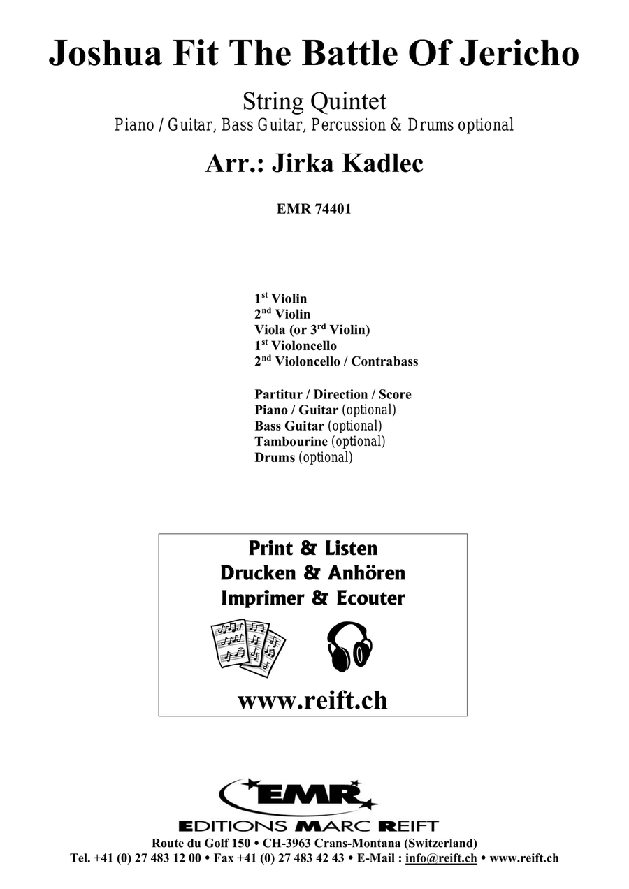 Joshua Fit The Battle Of Jericho String Quintet scores gallery preview page 2