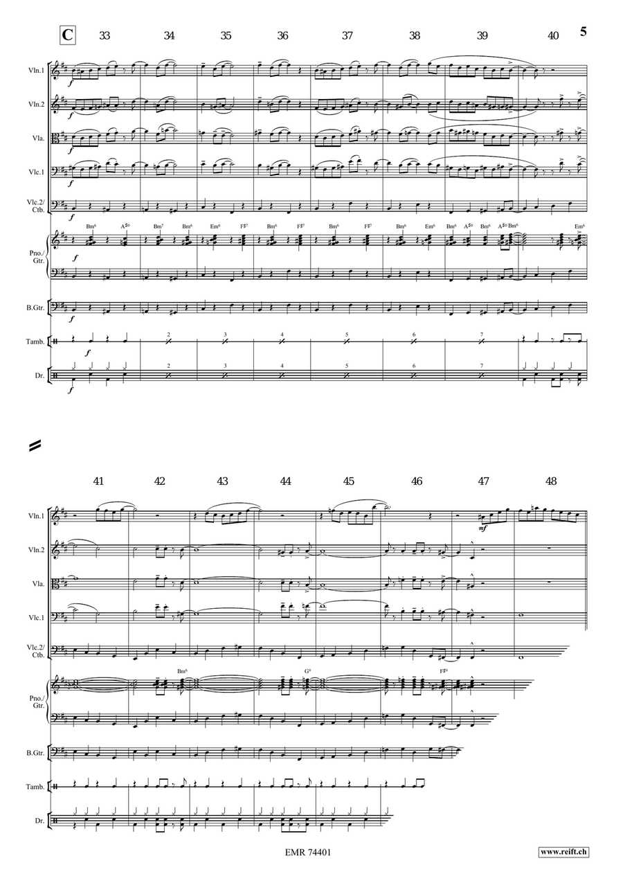 Joshua Fit The Battle Of Jericho String Quintet scores gallery preview page 5