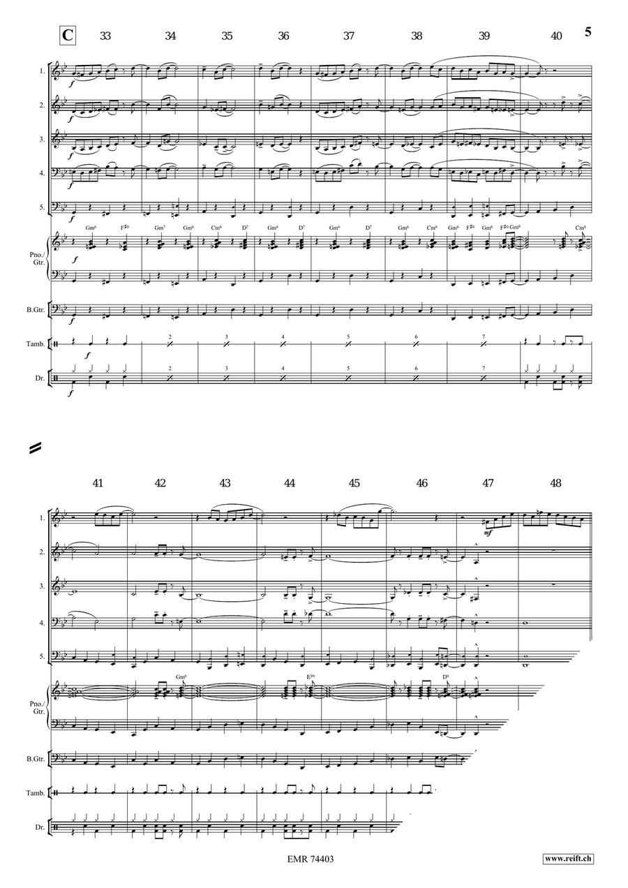 Joshua Fit The Battle Of Jericho Woodwind Quintet scores gallery preview page 5