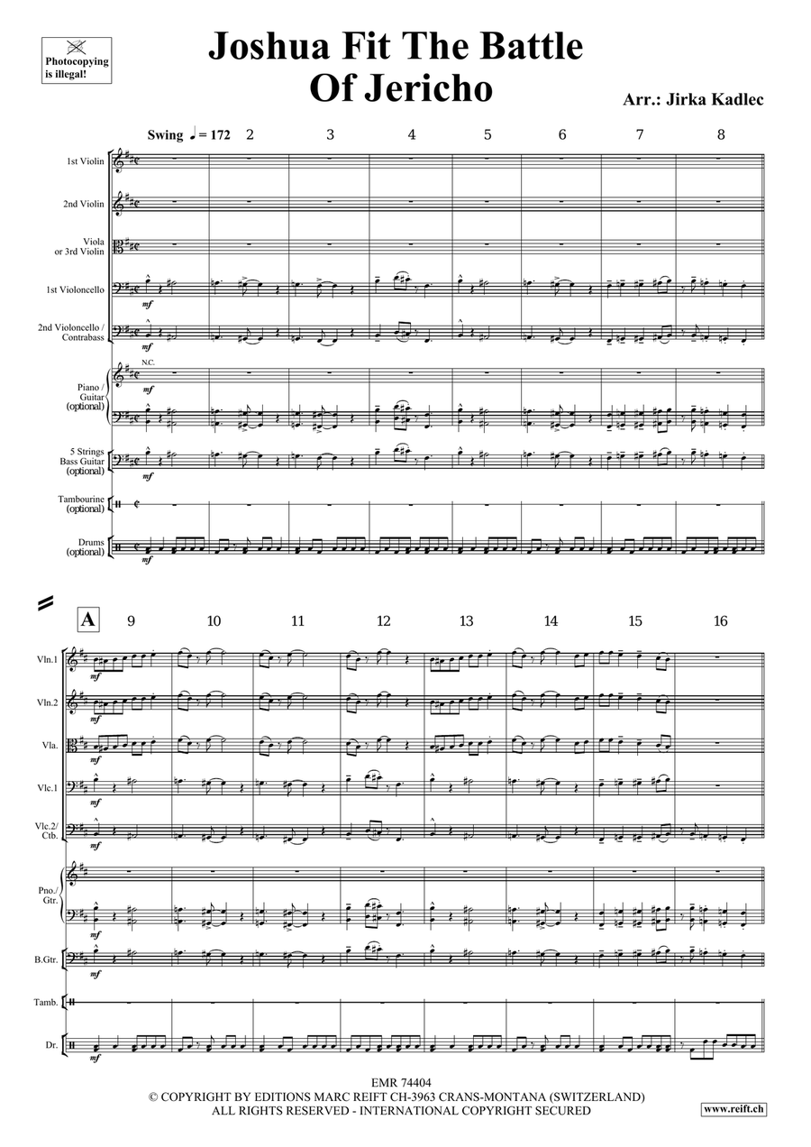 Joshua Fit The Battle Of Jericho String Orchestra scores gallery preview page 3