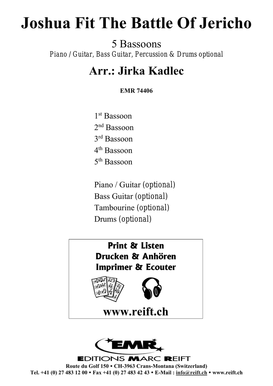 Joshua Fit The Battle Of Jericho Bassoon scores gallery preview page 2