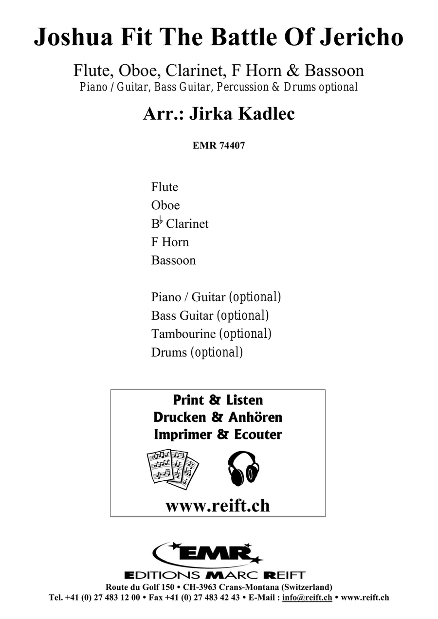 Joshua Fit The Battle Of Jericho Woodwind Quintet scores gallery preview page 2