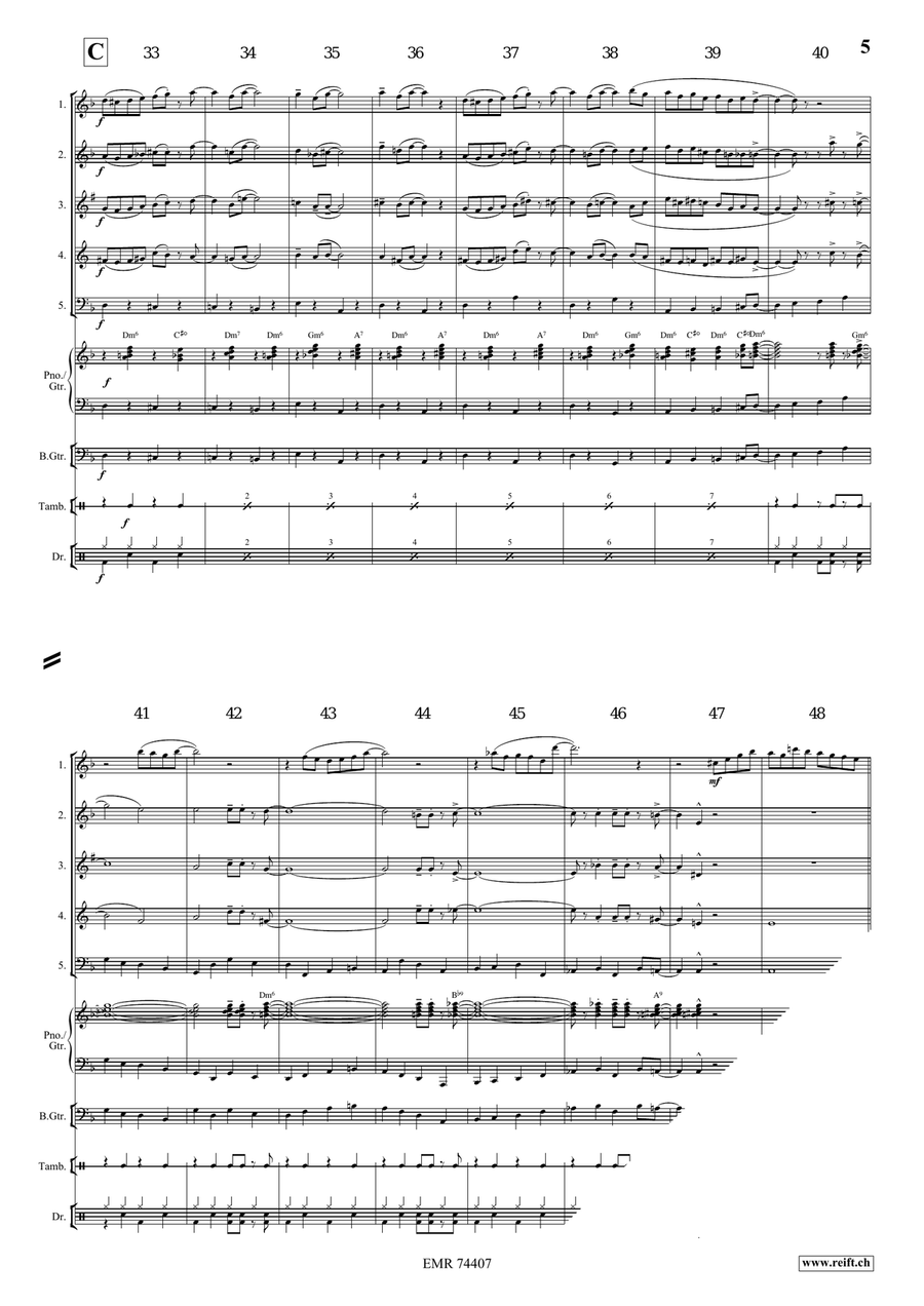 Joshua Fit The Battle Of Jericho Woodwind Quintet scores gallery preview page 5