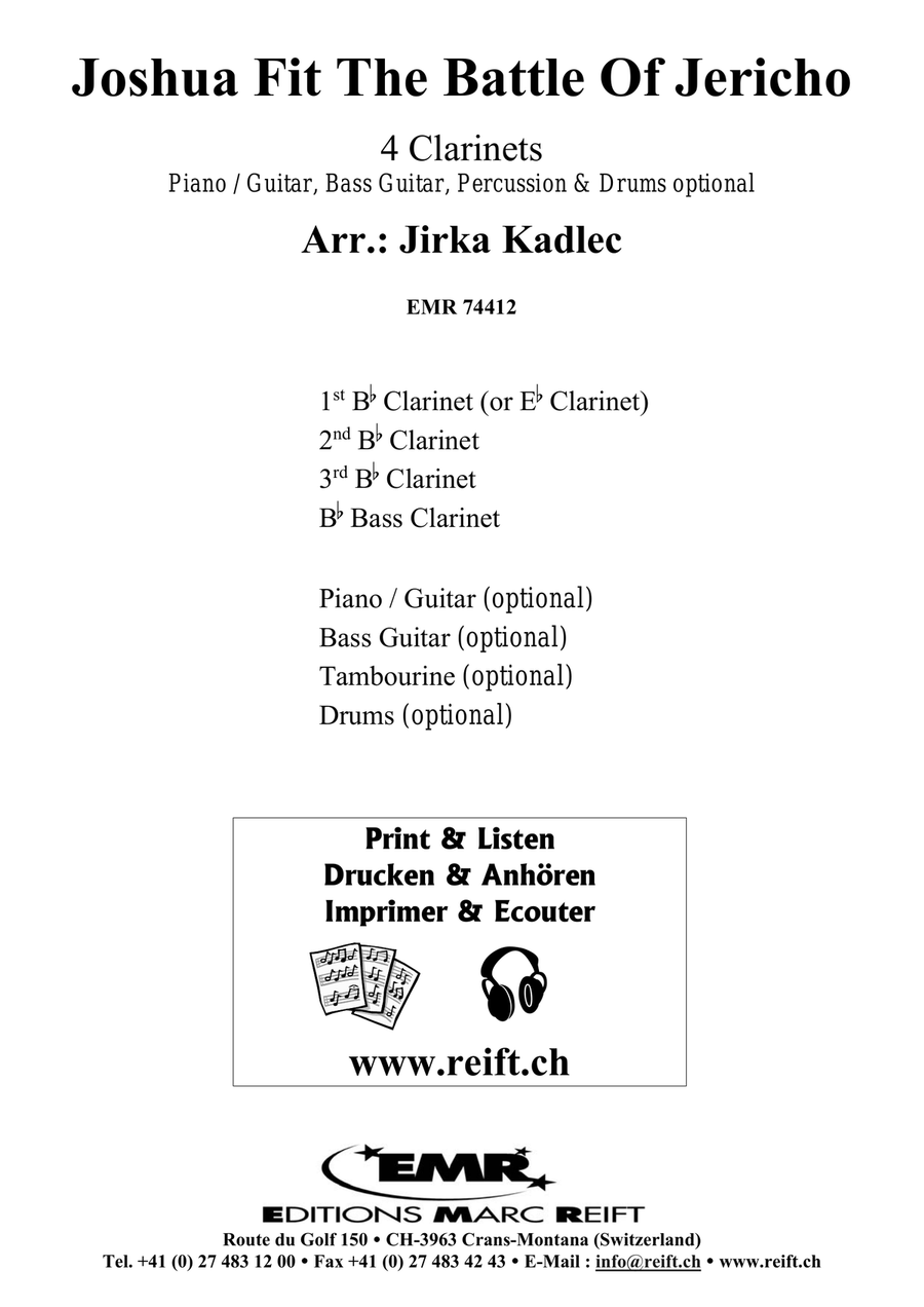 Joshua Fit The Battle Of Jericho Clarinet Quartet scores gallery preview page 2
