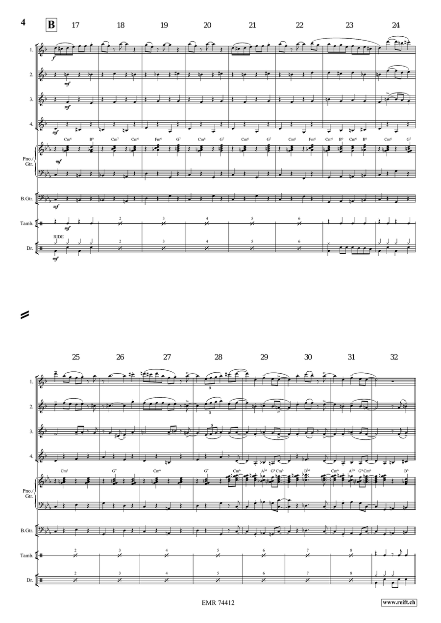 Joshua Fit The Battle Of Jericho Clarinet Quartet scores gallery preview page 4