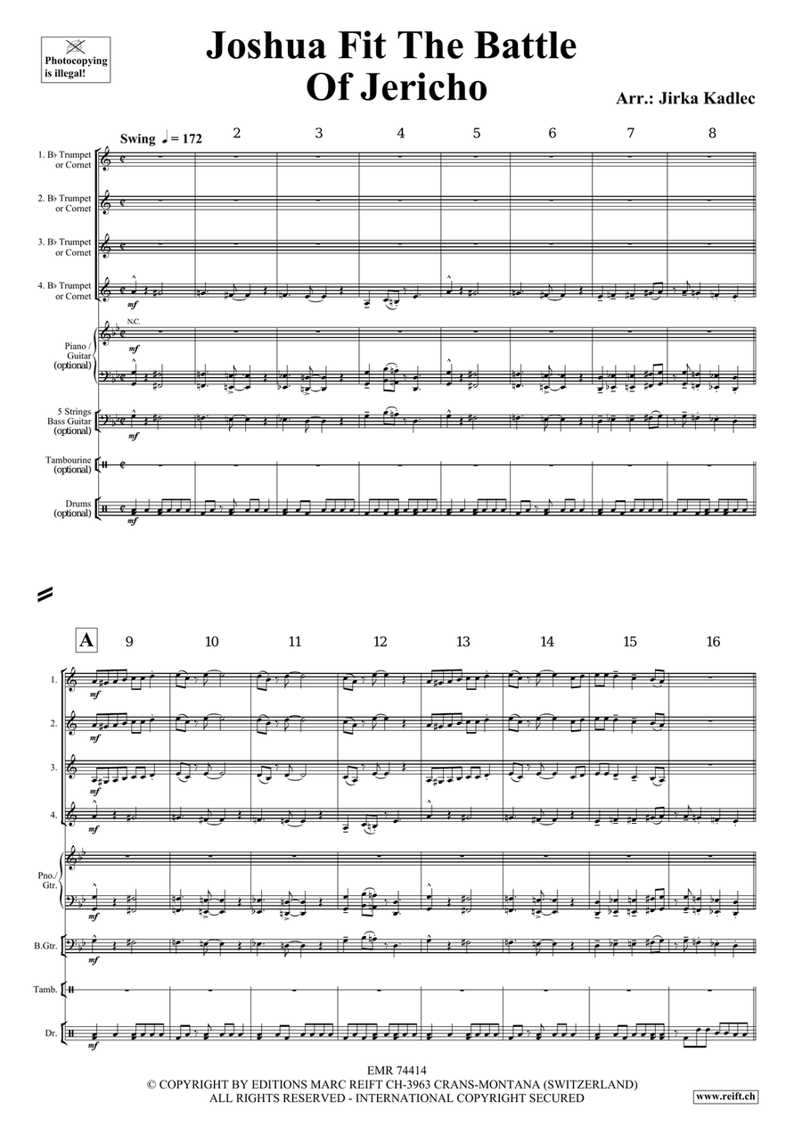 Joshua Fit The Battle Of Jericho Cornet scores gallery preview page 3