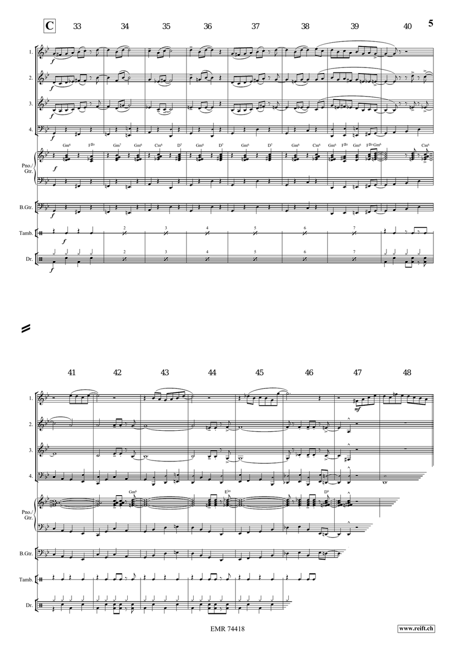 Joshua Fit The Battle Of Jericho Woodwind Quartet scores gallery preview page 5