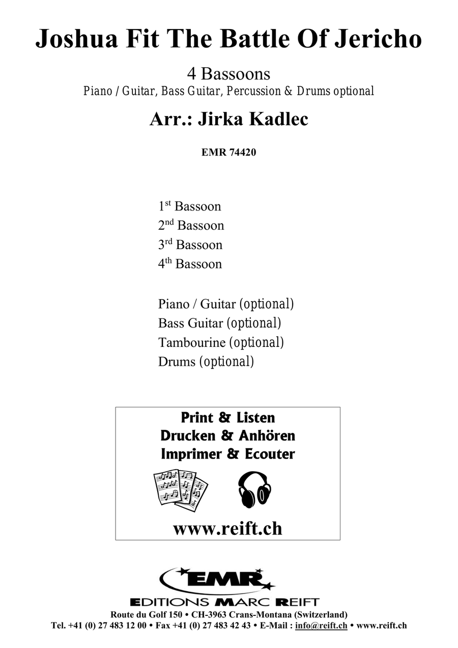 Joshua Fit The Battle Of Jericho Bassoon Quartet scores gallery preview page 2
