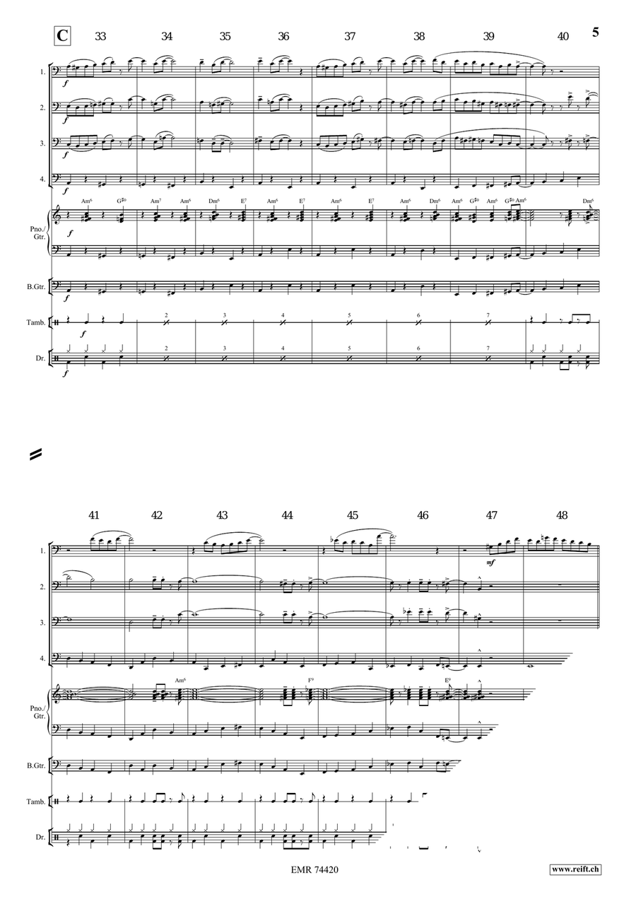 Joshua Fit The Battle Of Jericho Bassoon Quartet scores gallery preview page 5