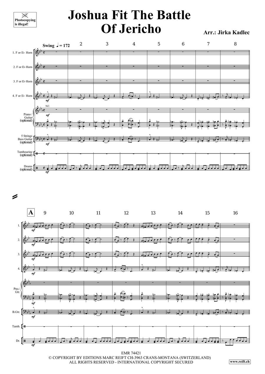 Joshua Fit The Battle Of Jericho Horn scores gallery preview page 3