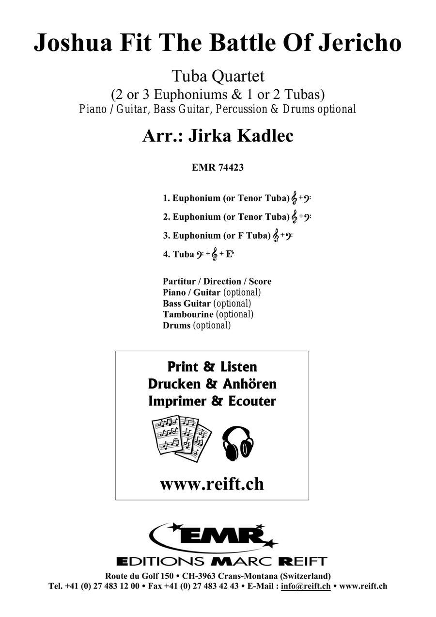 Joshua Fit The Battle Of Jericho Tuba Quartet scores gallery preview page 2