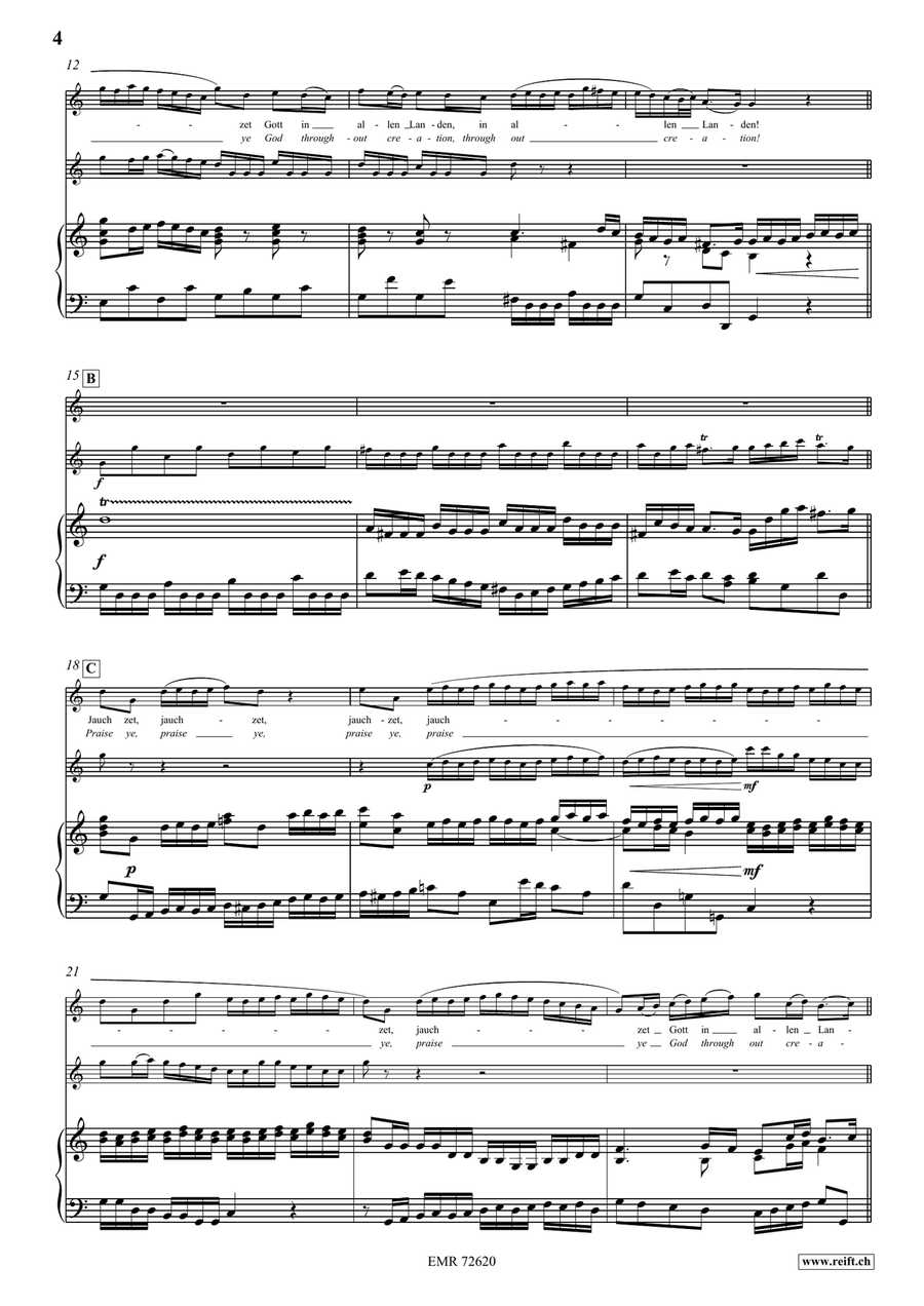 Jauchzet Gott in allen Landen Organ scores gallery preview page 4