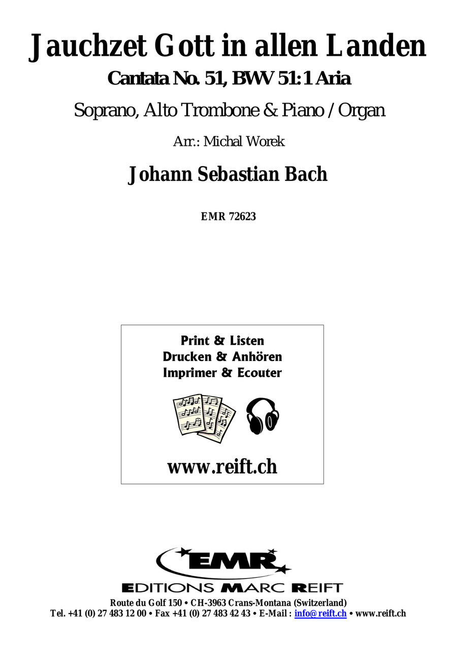 Jauchzet Gott in allen Landen Trombone scores gallery preview page 2