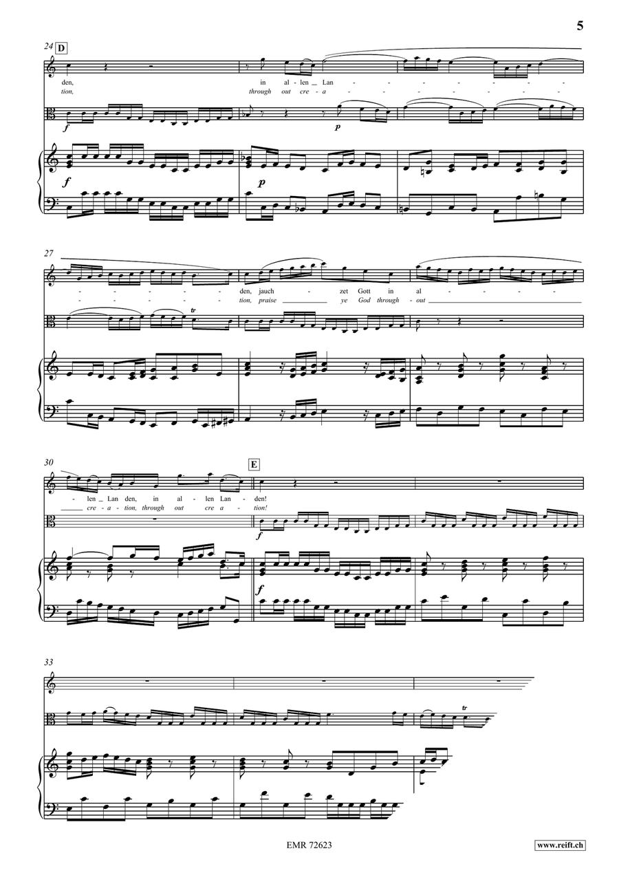 Jauchzet Gott in allen Landen Trombone scores gallery preview page 5