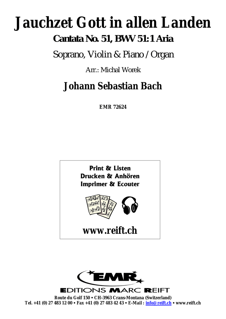 Jauchzet Gott in allen Landen Violin scores gallery preview page 2