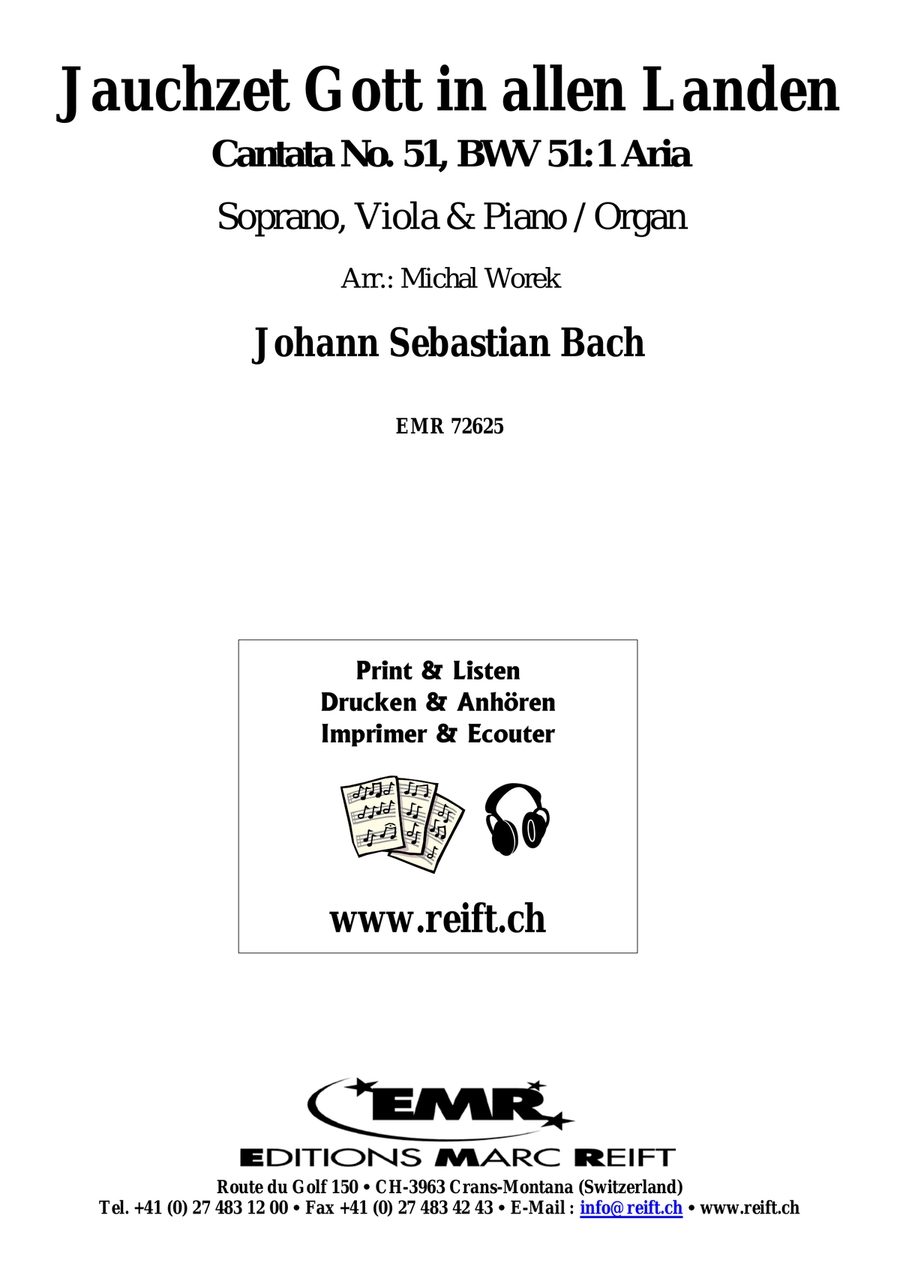 Jauchzet Gott in allen Landen Viola scores gallery preview page 2
