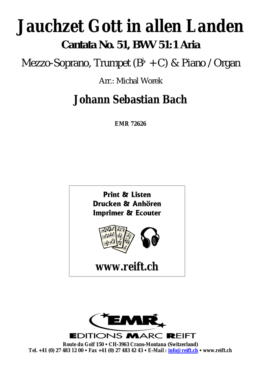 Jauchzet Gott in allen Landen Trumpet scores gallery preview page 2