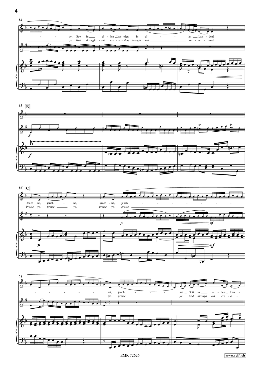 Jauchzet Gott in allen Landen Trumpet scores gallery preview page 4