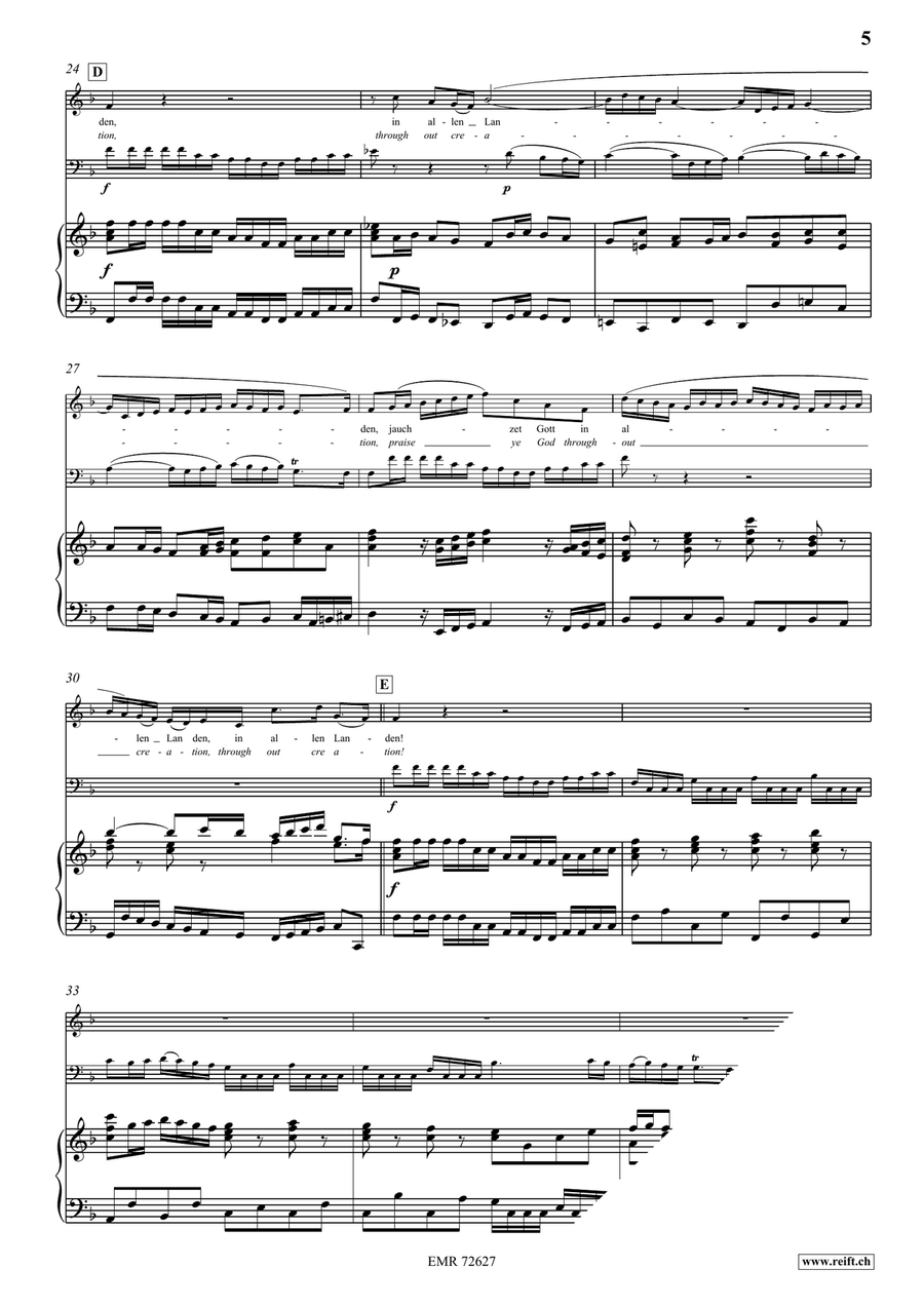 Jauchzet Gott in allen Landen Bassoon Solo scores gallery preview page 5