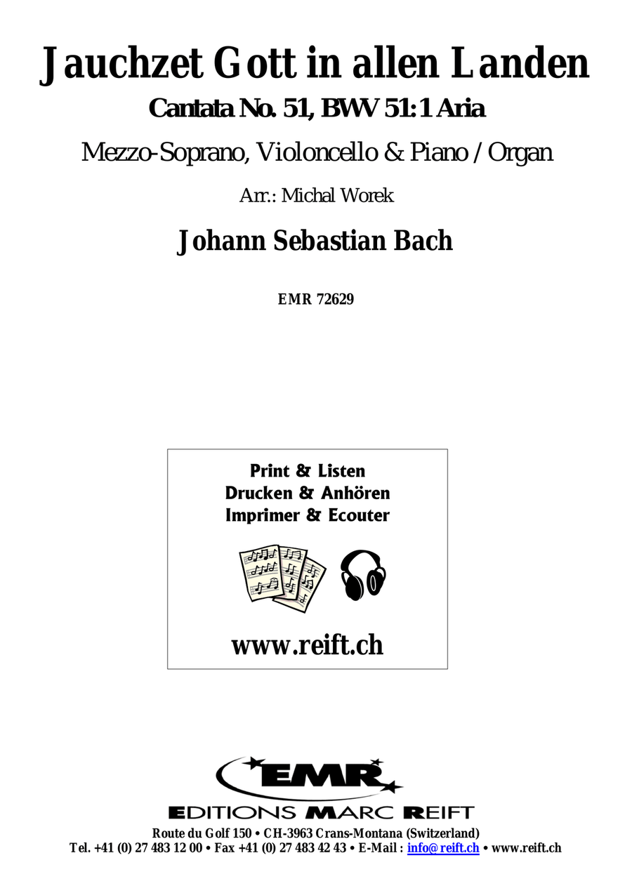 Jauchzet Gott in allen Landen Cello scores gallery preview page 2