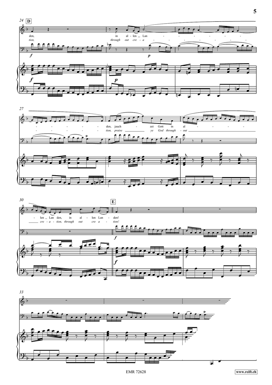 Jauchzet Gott in allen Landen Trombone scores gallery preview page 5