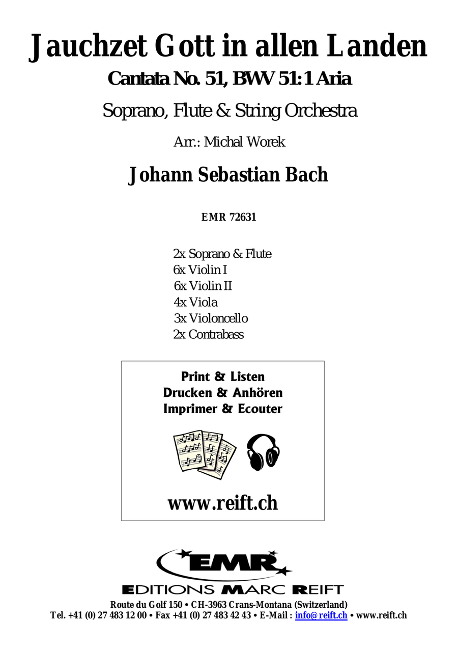 Jauchzet Gott in allen Landen String Orchestra scores gallery preview page 2