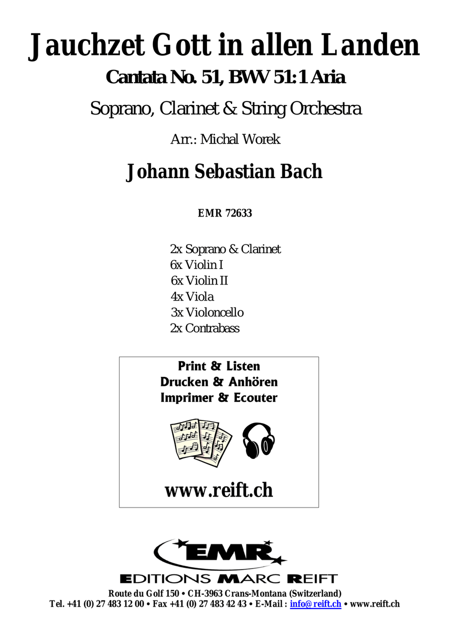 Jauchzet Gott in allen Landen String Orchestra scores gallery preview page 2
