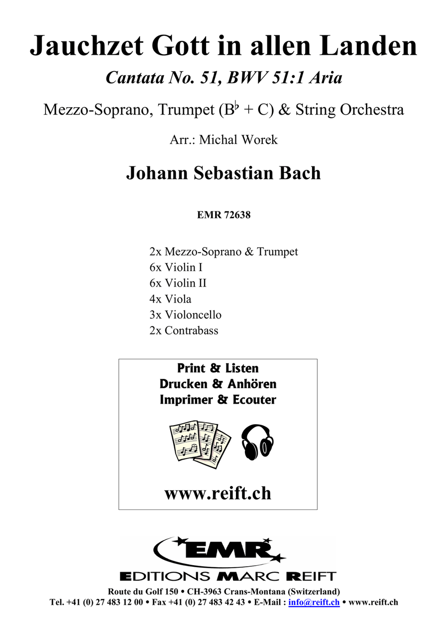 Jauchzet Gott in allen Landen String Orchestra scores gallery preview page 2