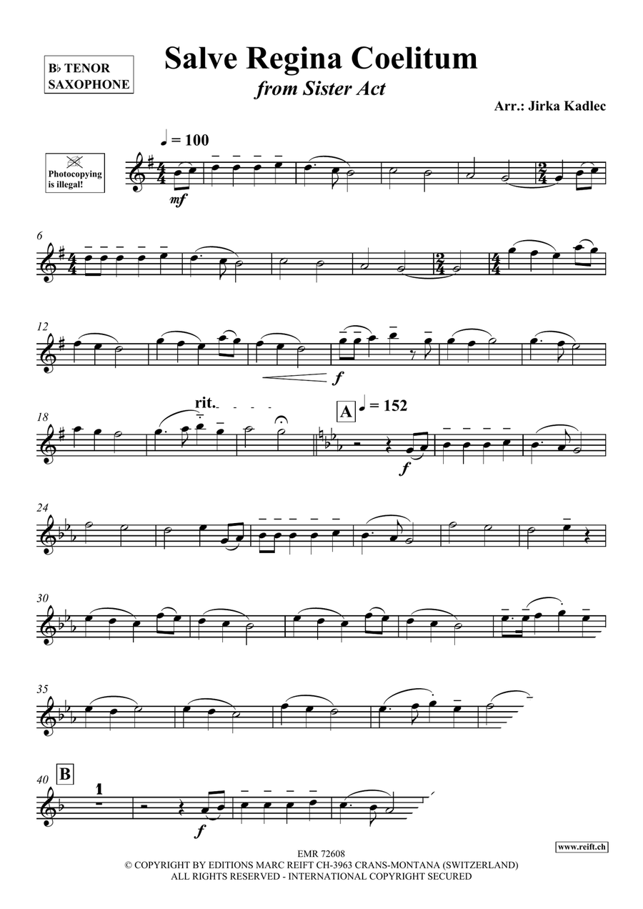 Salve Regina Coelitum Salve Regina Coelitum Tenor Saxophone scores gallery preview page 3